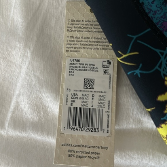 Adidas by Stella McCartney True Purpose bra, shock slime blue bay deep lilac, M - Picture 11 of 11